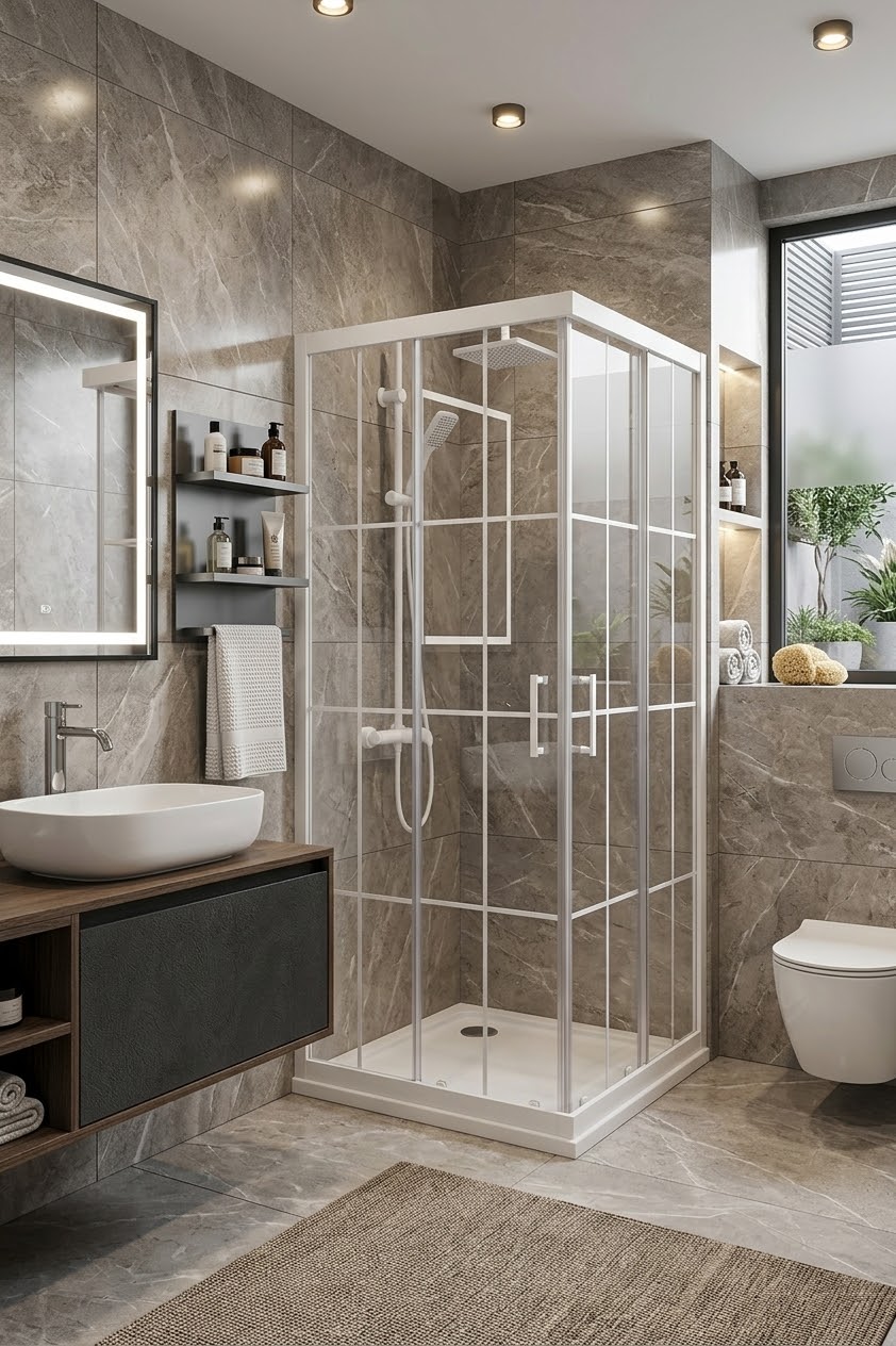 ALT-ÜST RAYLI LİVORNO SERİSİ KARE - DİKDÖRTGEN DUŞKABİNLER
